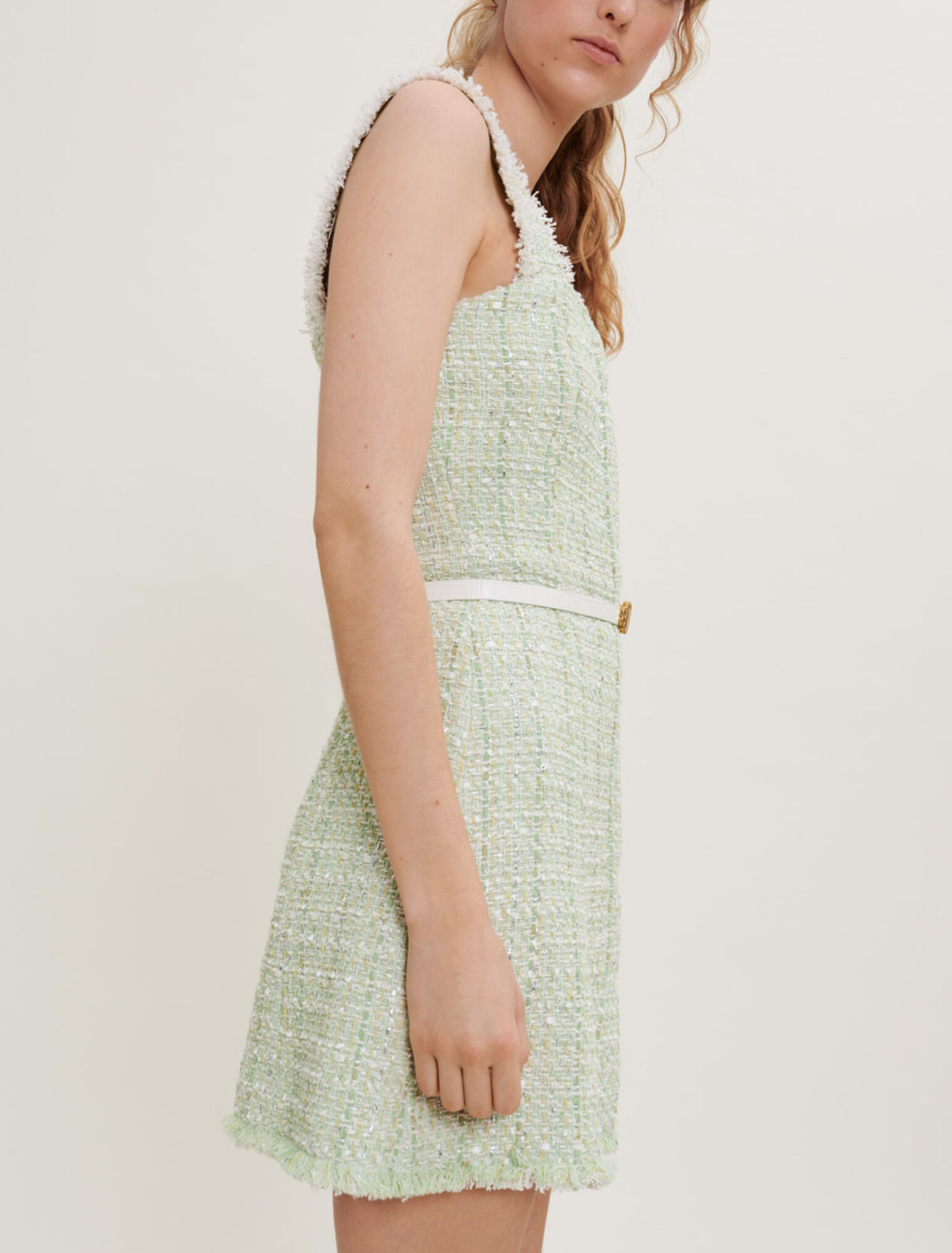 Tweedkleid mit Glanz