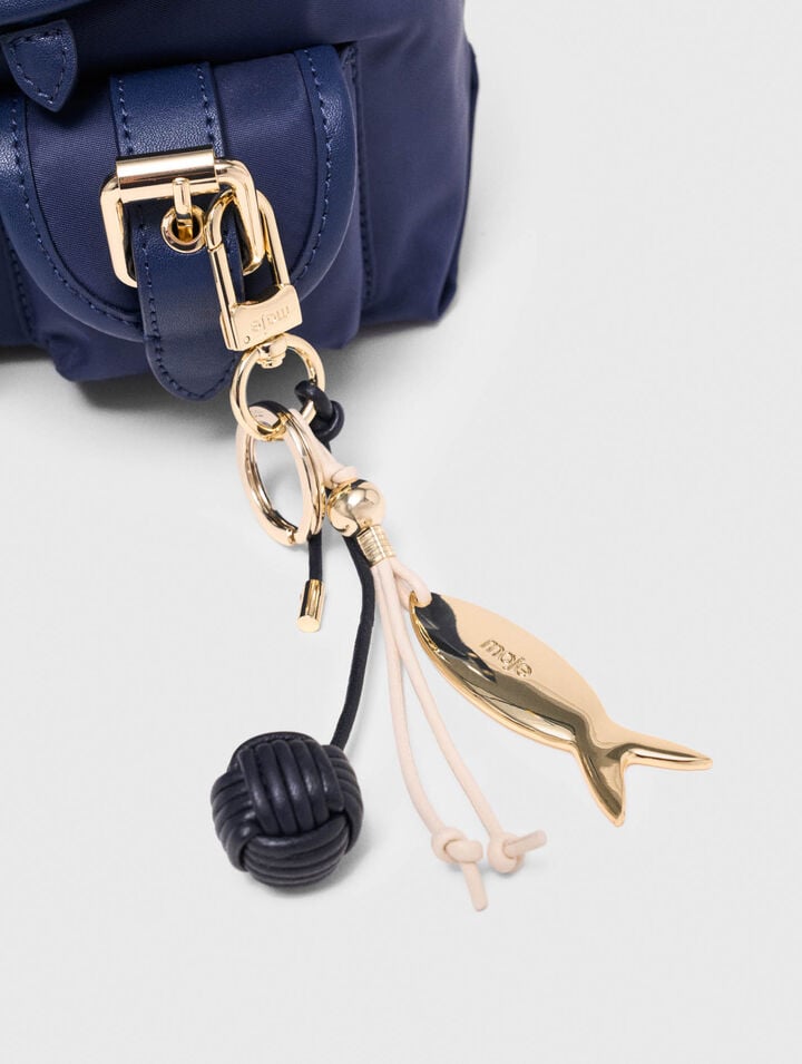 Mini-Rucksack aus Leder und Nylon