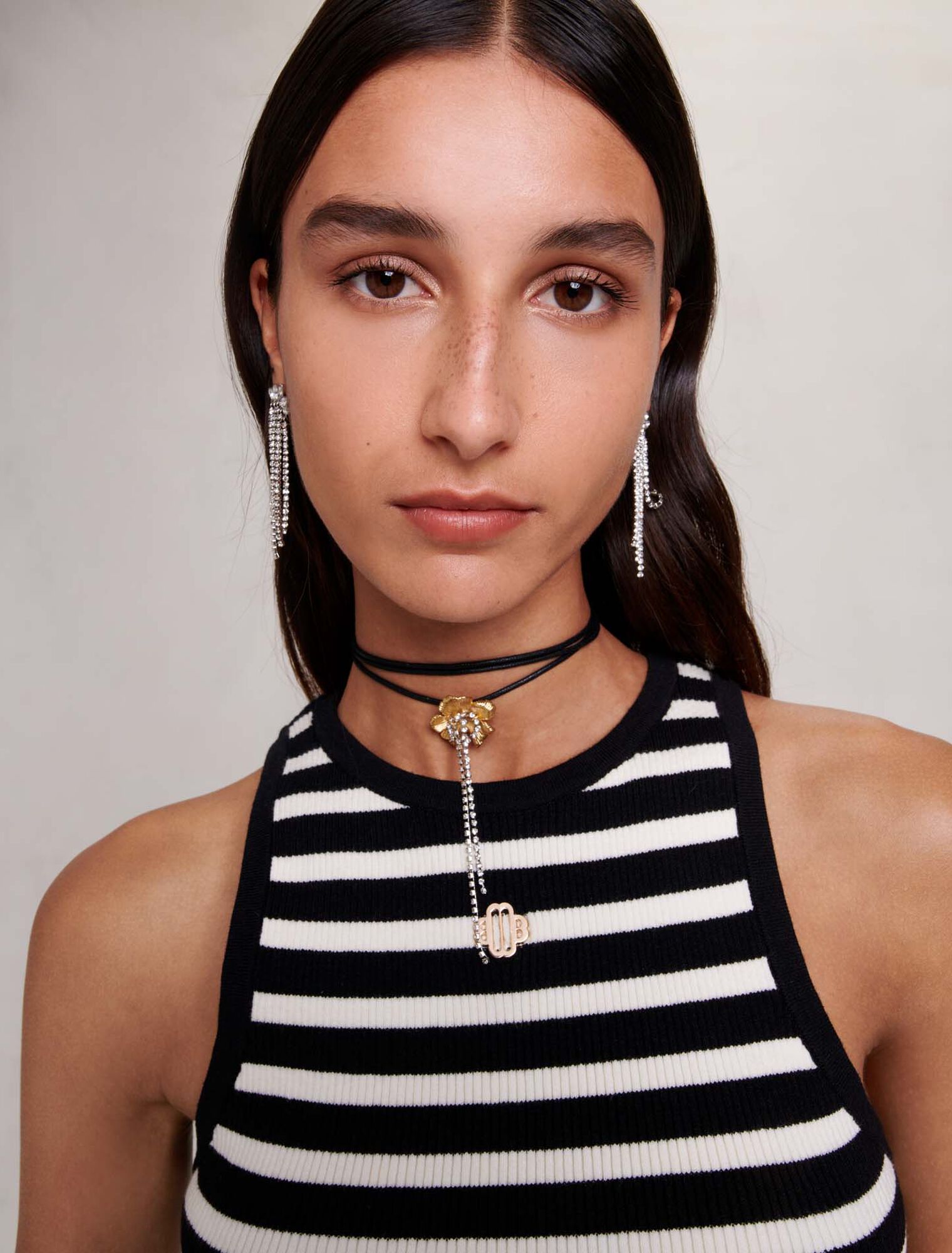 Kurzes gestreiftes Top