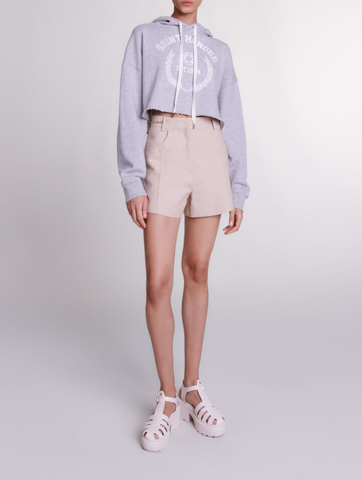 Shorts aus Leinen