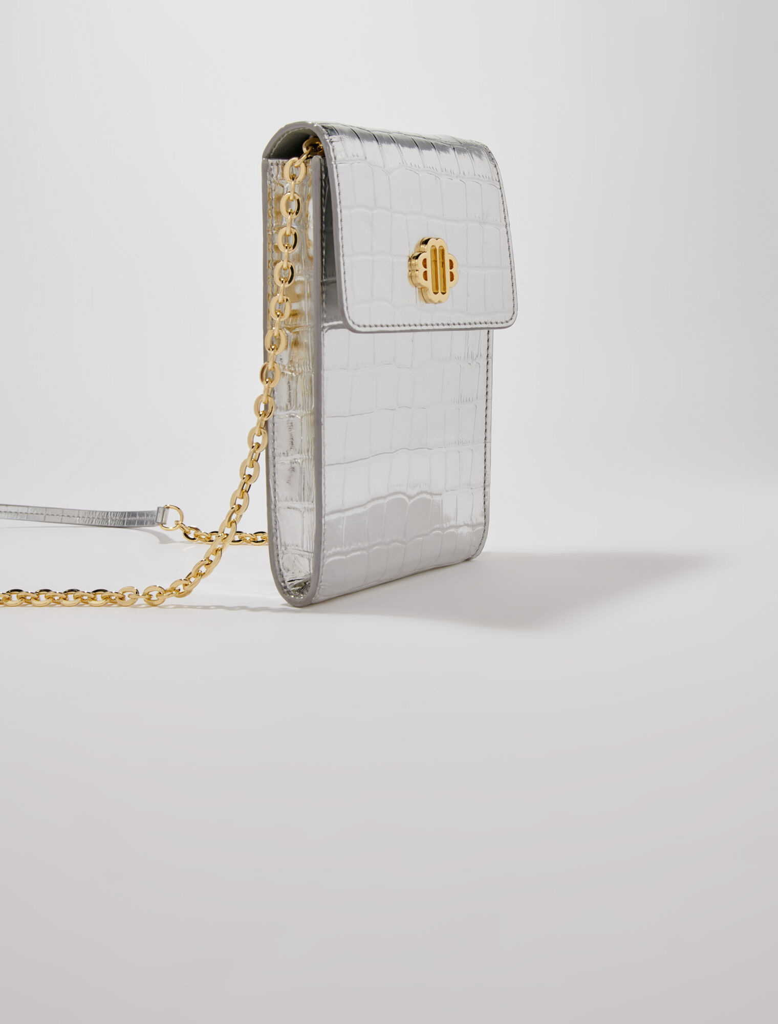 Handtasche aus metallisiertem Leder