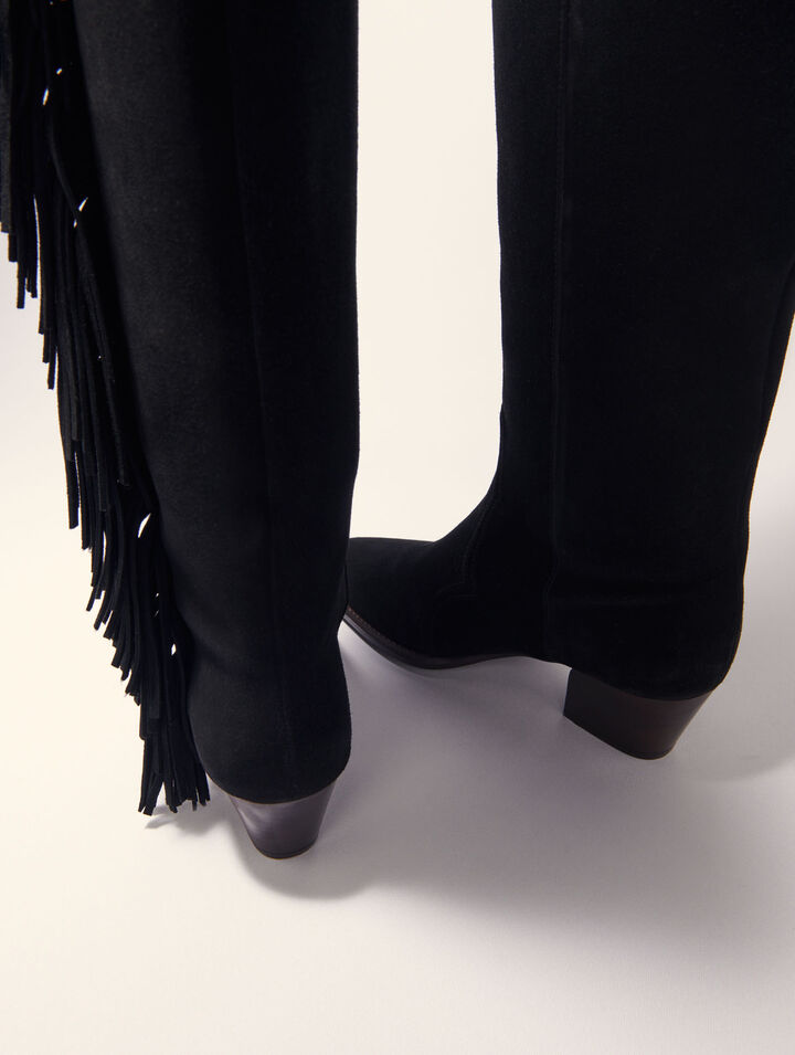 Westernstiefel aus Veloursleder