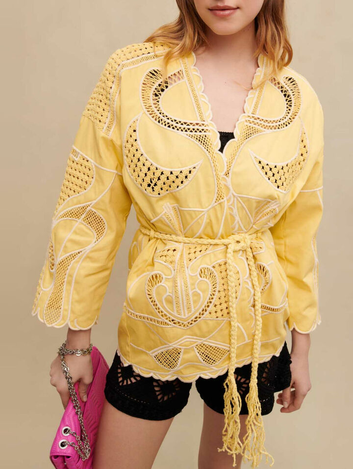 Bestickte Kimonojacke