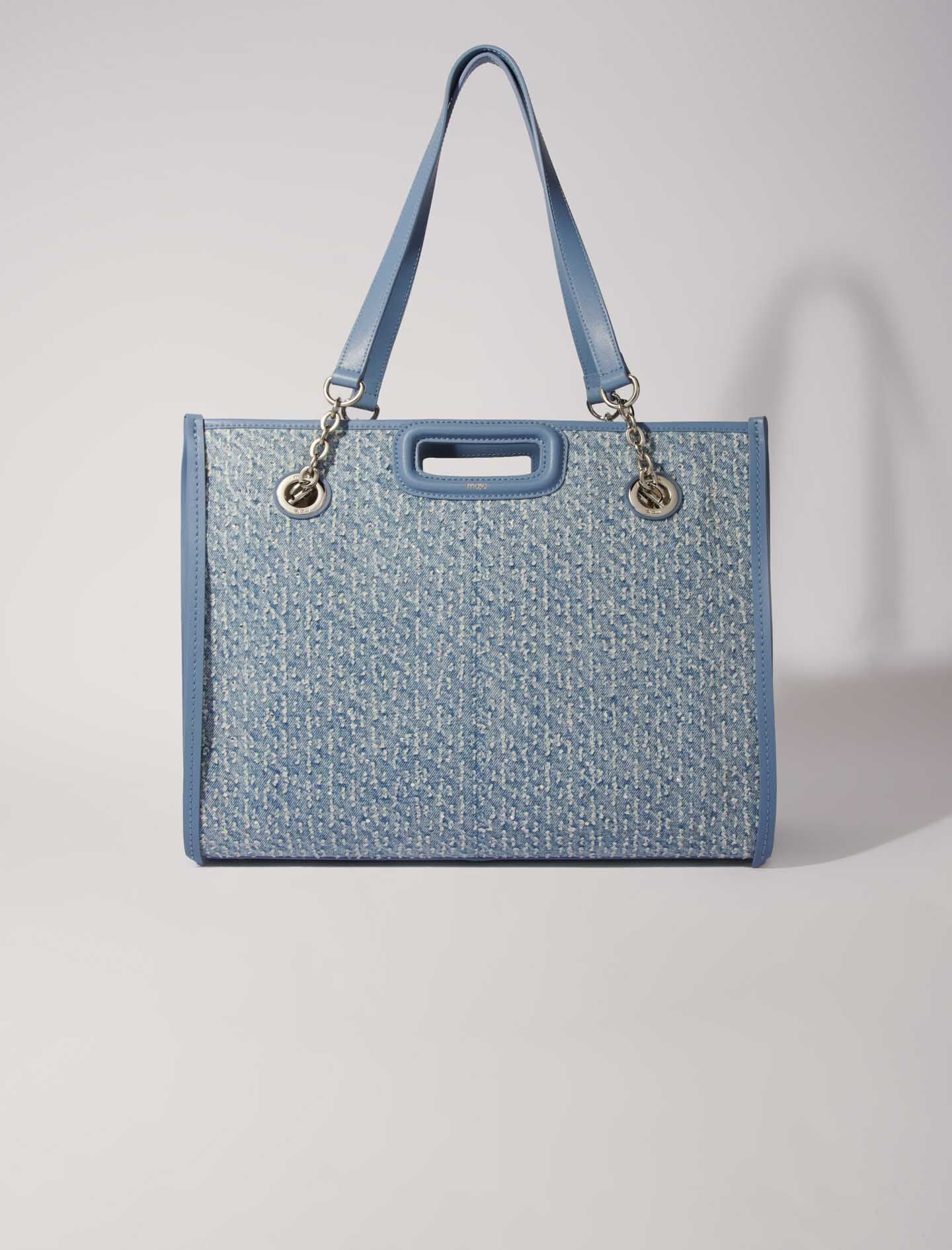 Tragetasche aus Denim und Strass