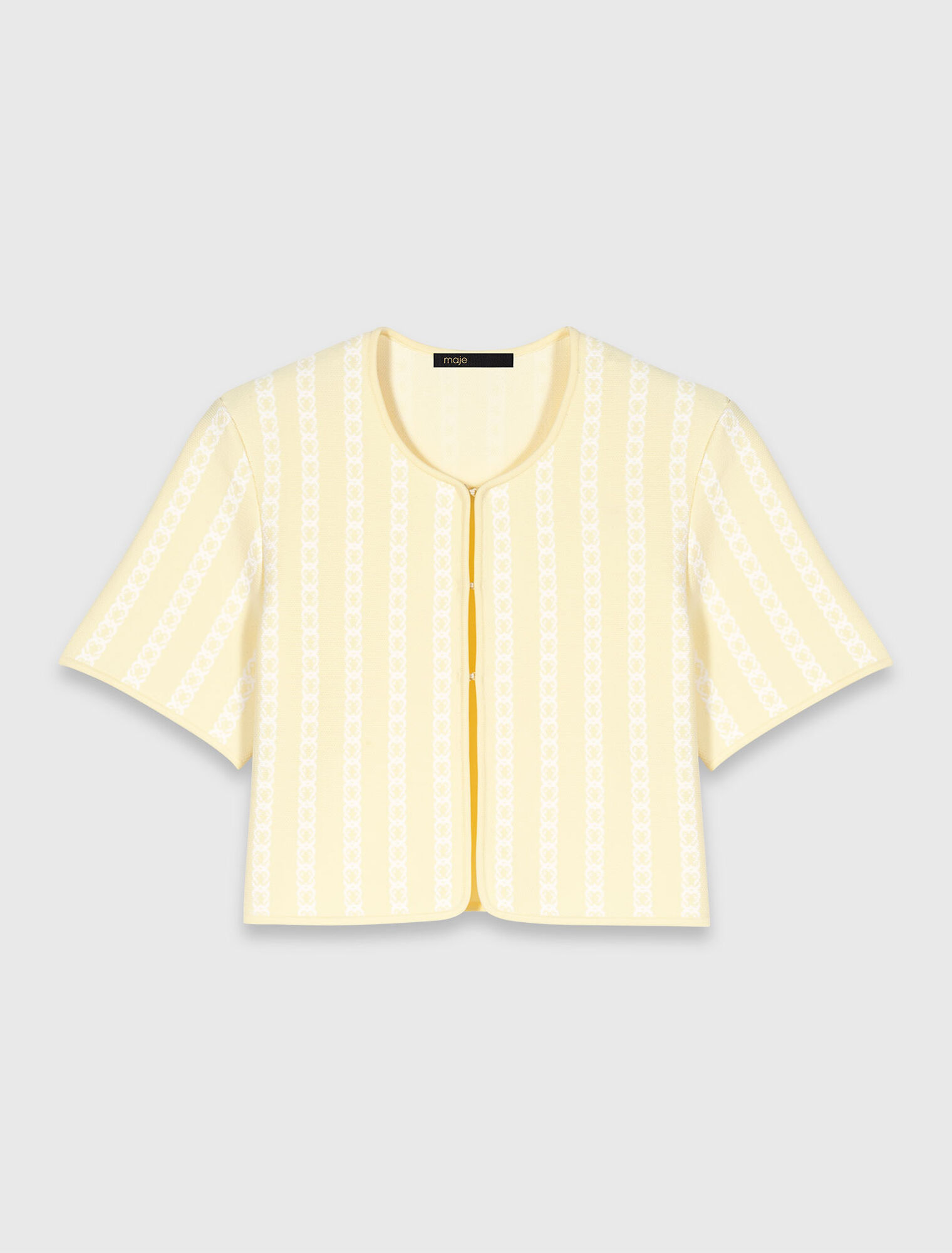 Kurzer Cardigan aus Jacquard-Strick