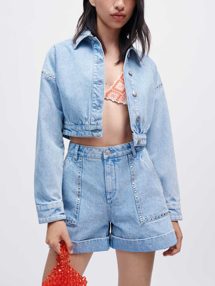 Jeansjacke mit Studs