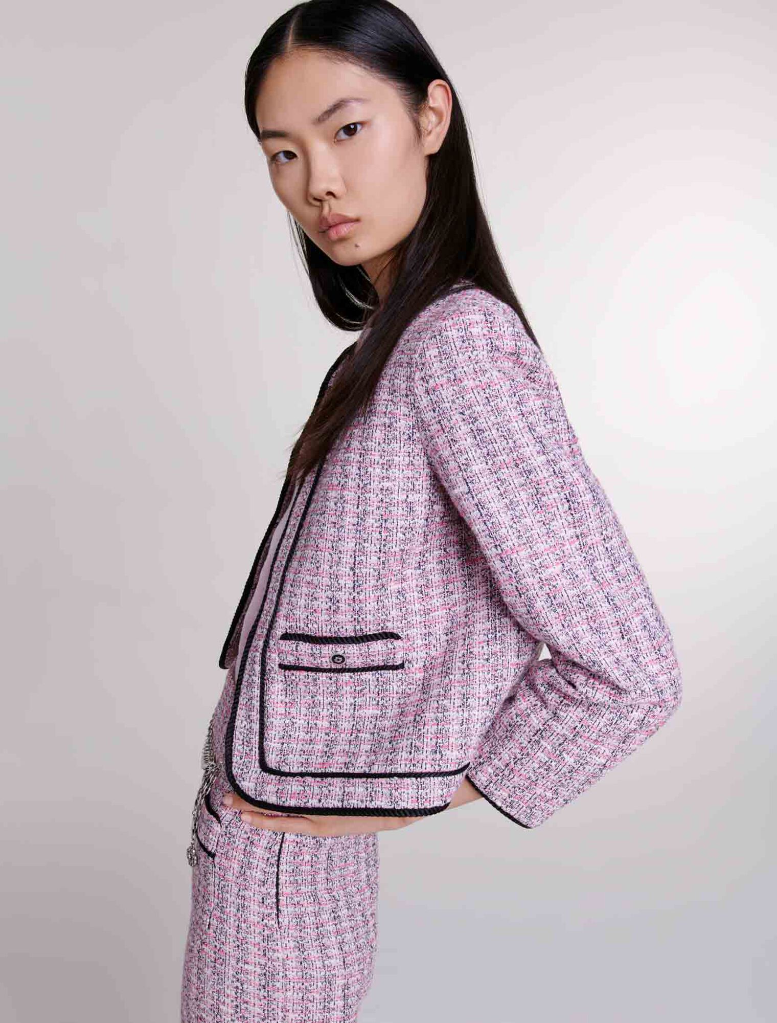Kurze Tweed-Jacke