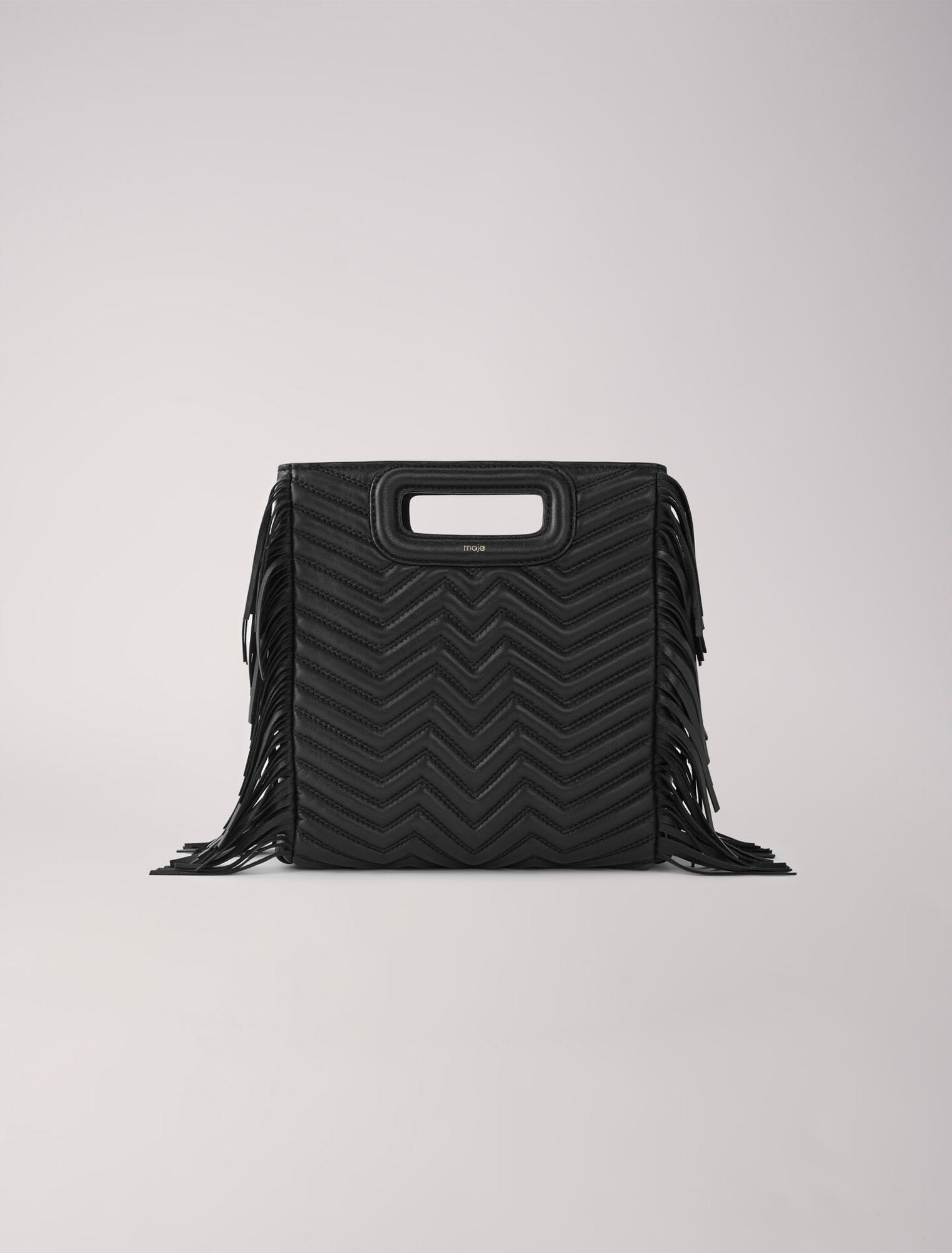 M Tasche aus gestepptem Leder