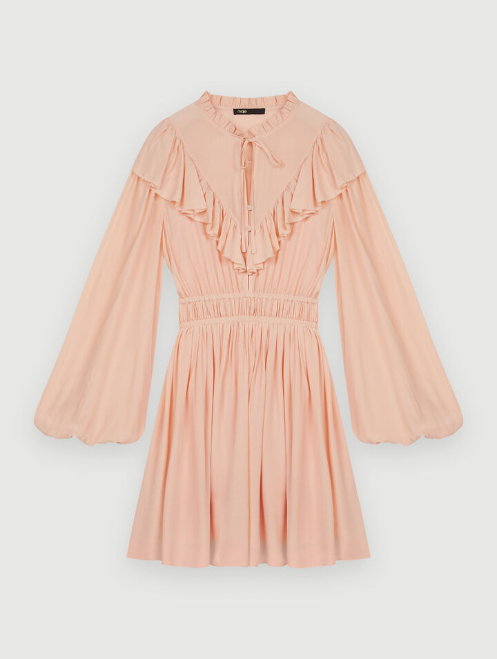 Kurzes Kleid mit Volants