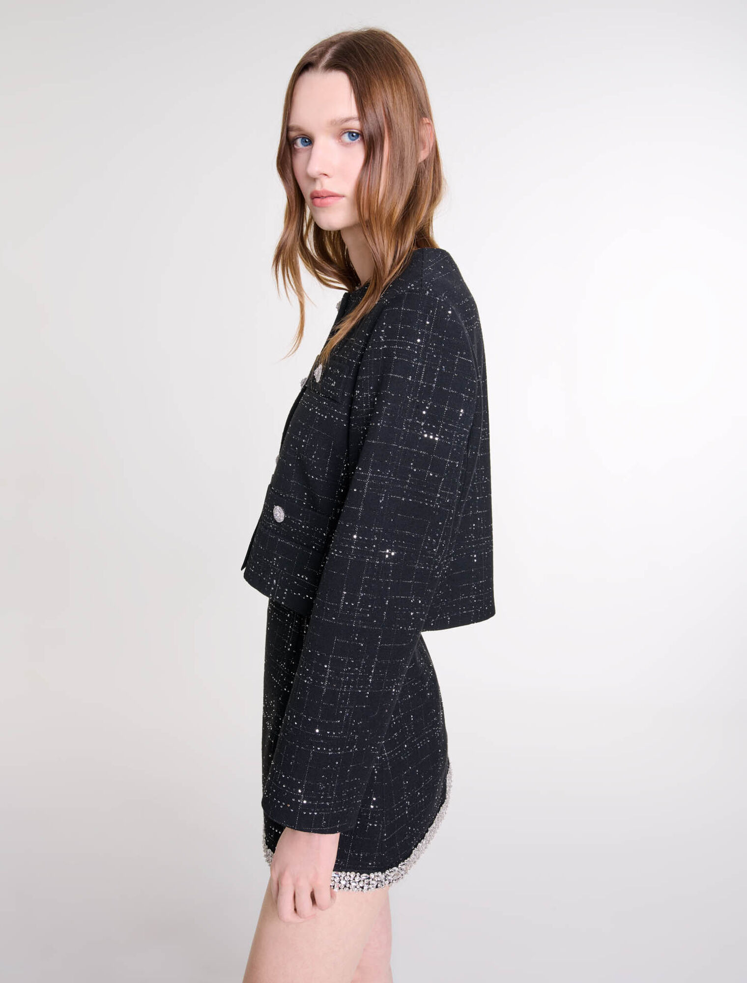 Kurze Tweedjacke