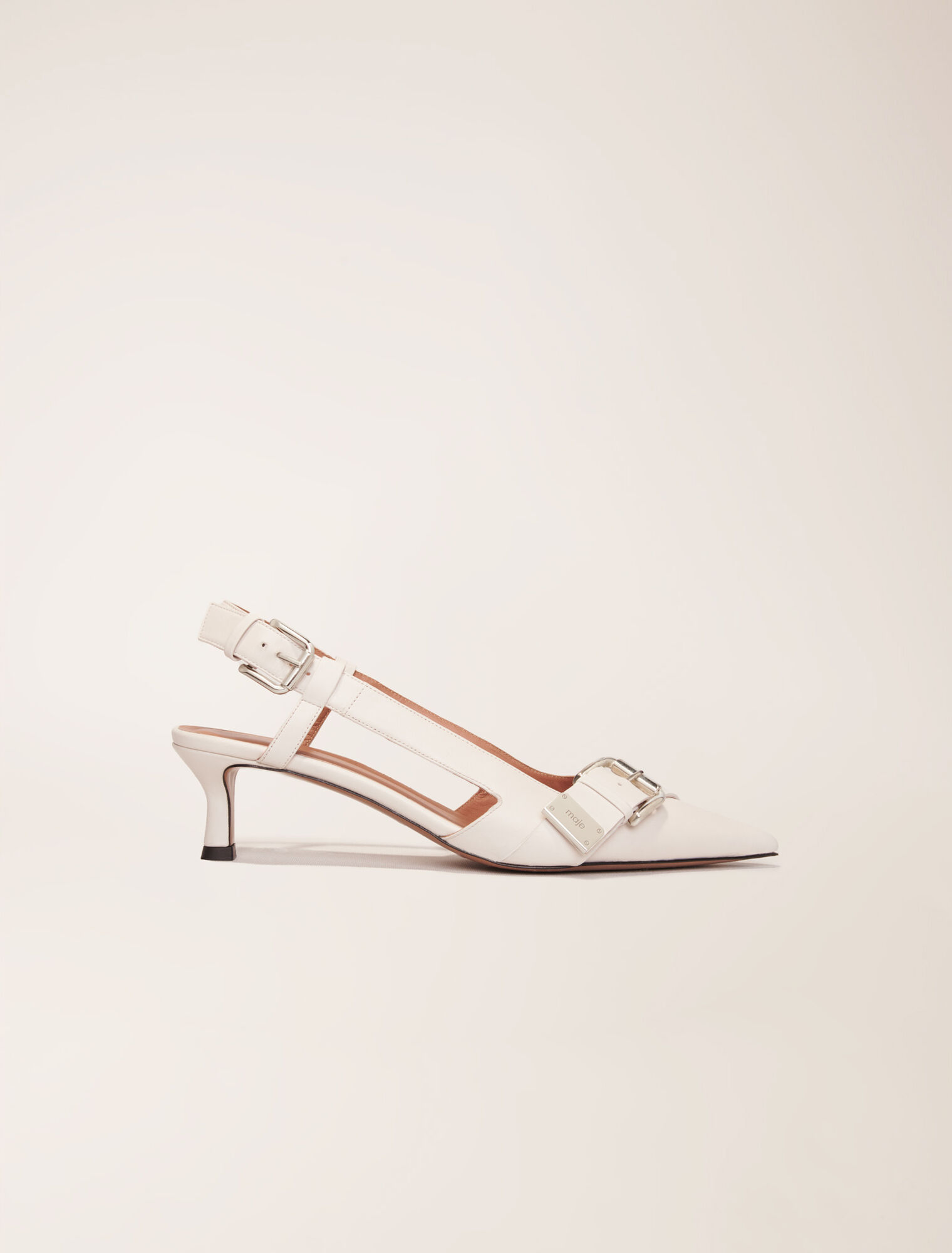 Slingback-Pumps mit Doppelschnalle