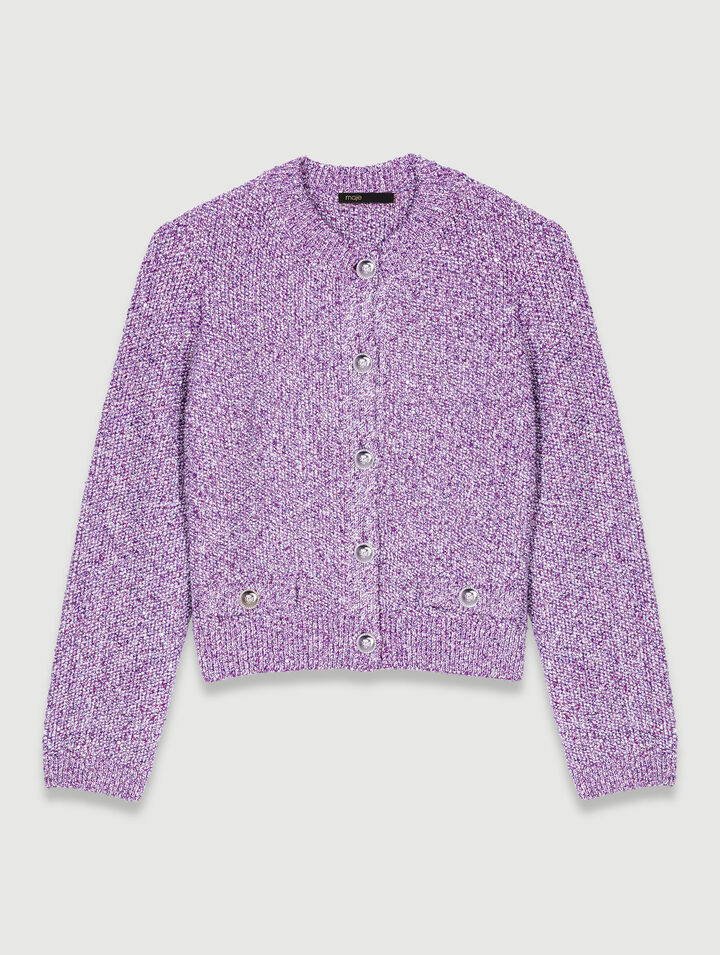 Strick-Cardigan mit Pailletten