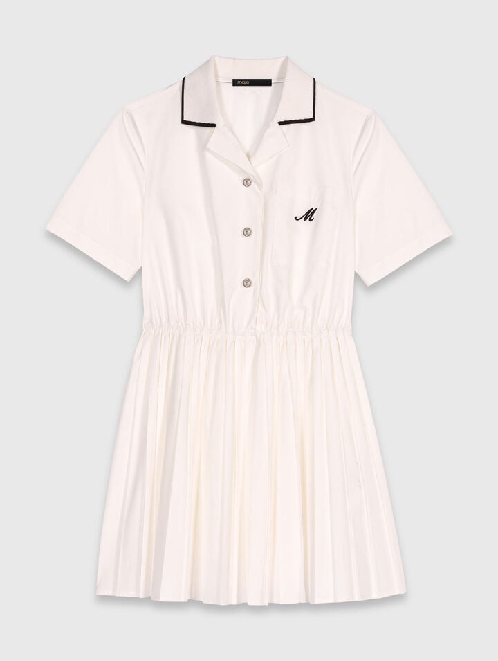 Hemdblusenkleid mit kurzen Ärmeln