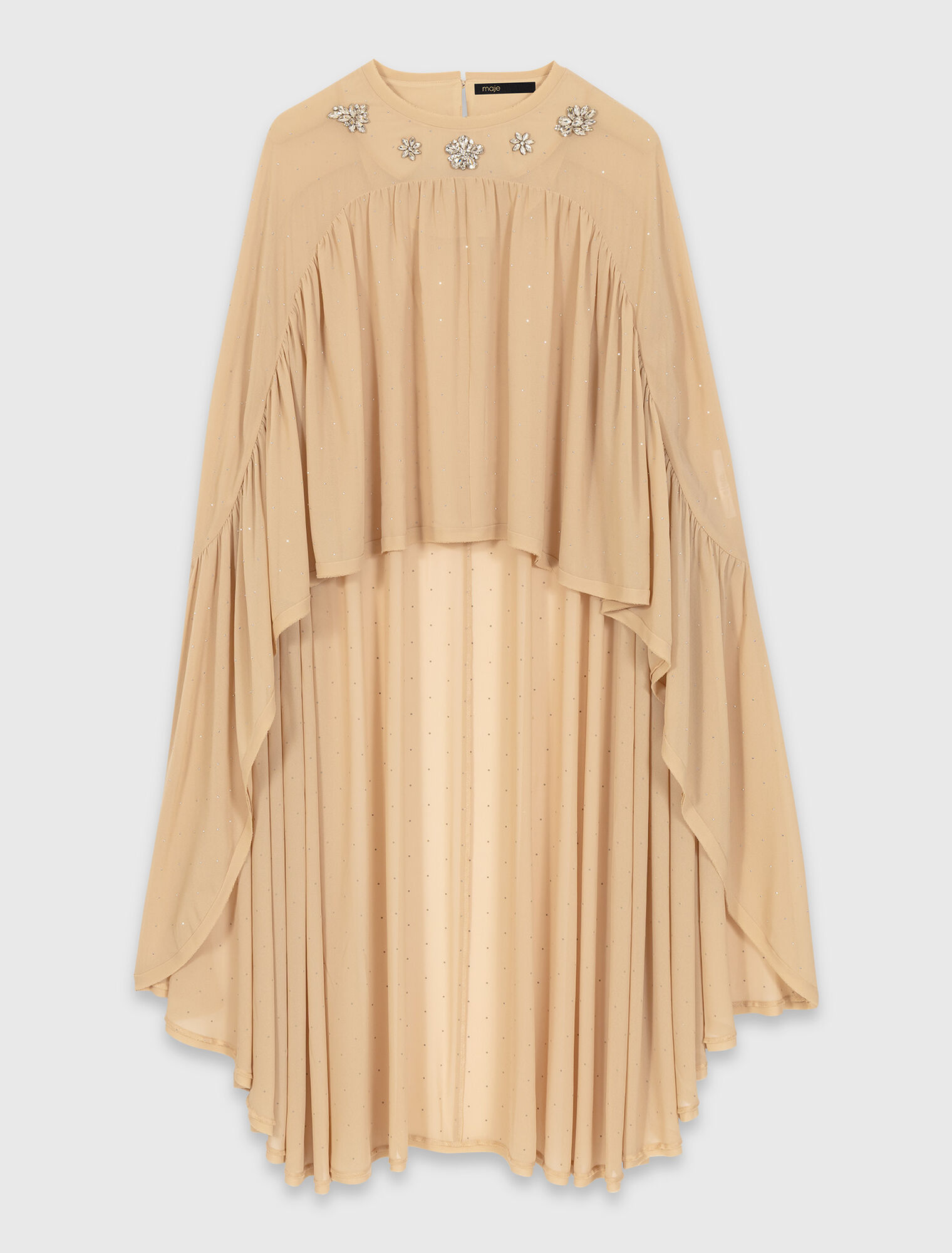 Cape-Top mit Schmuckkragen