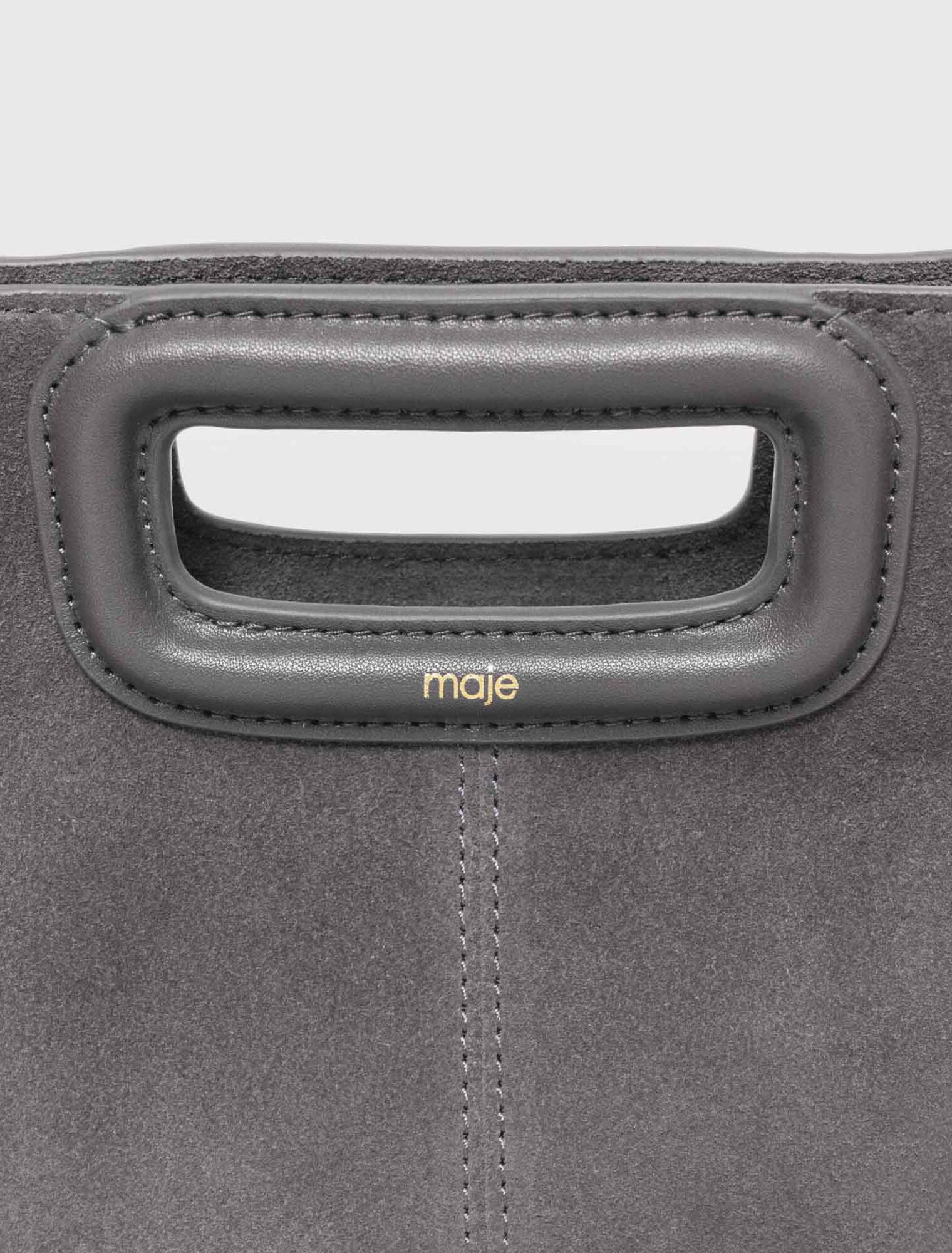 M-Tasche aus Wildleder mit Fransen