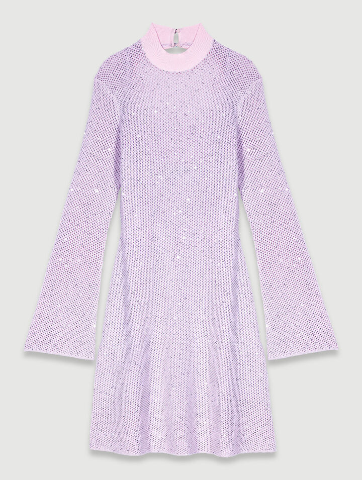 Halbdurchsichtiges Strickkleid