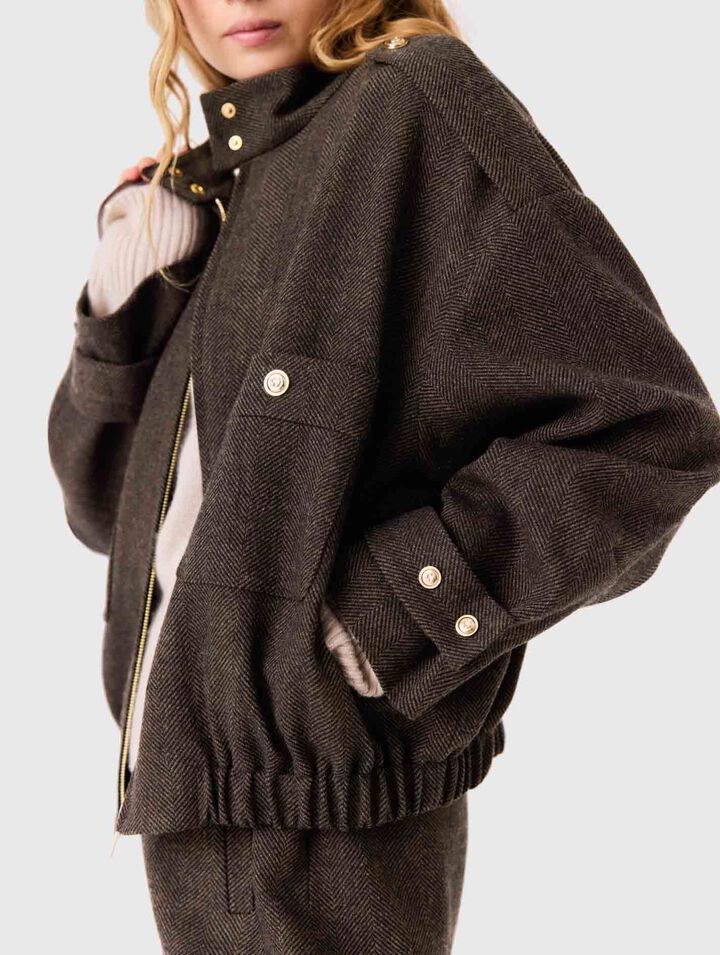 Oversize-Wollblouson
