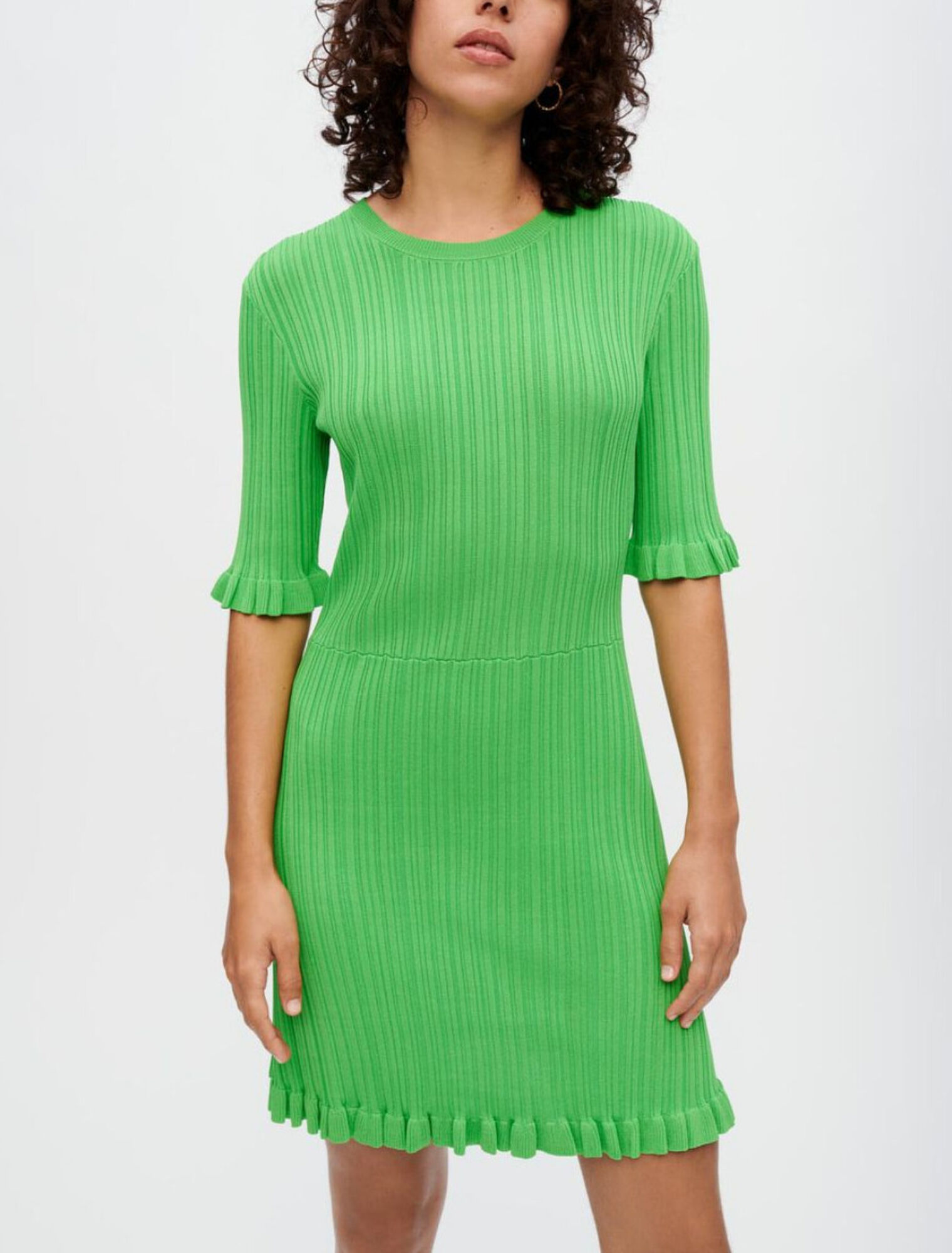 Strickkleid mit Volants