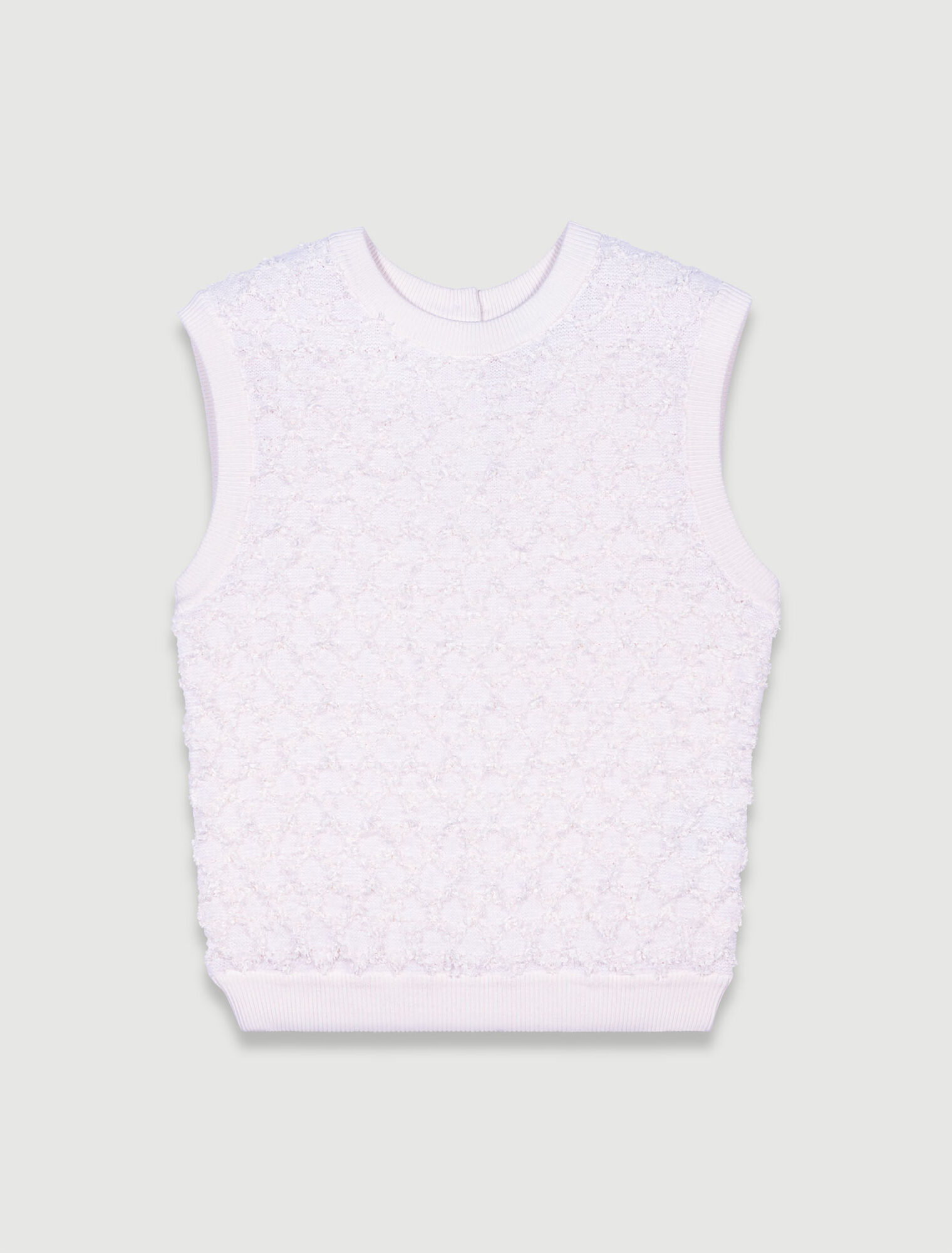 Ärmelloser Strickpullover