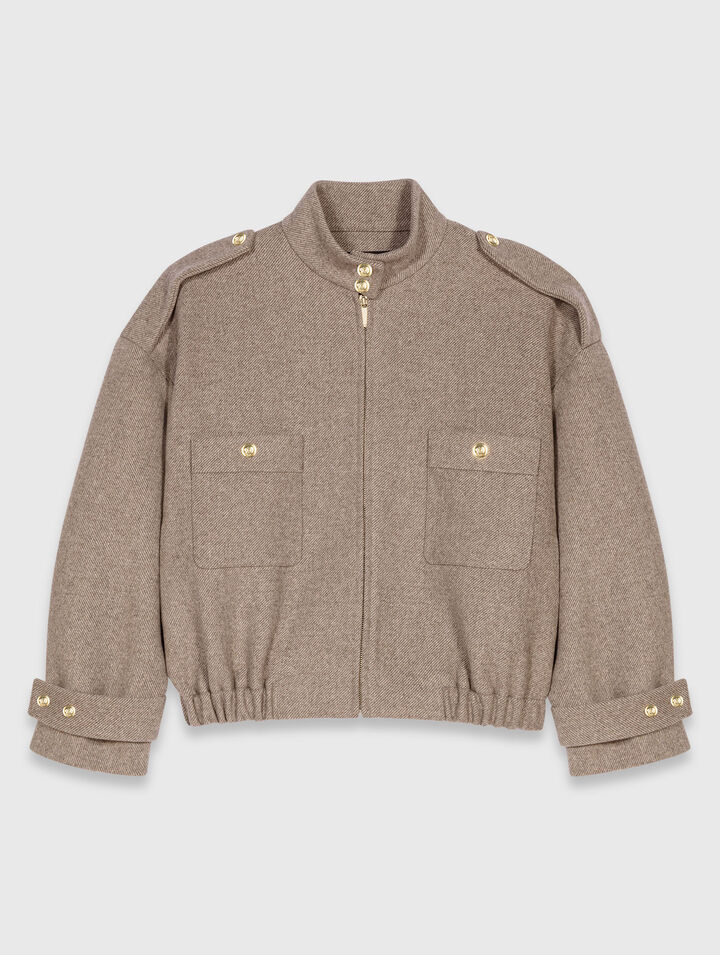 Blouson aus Wollmischung