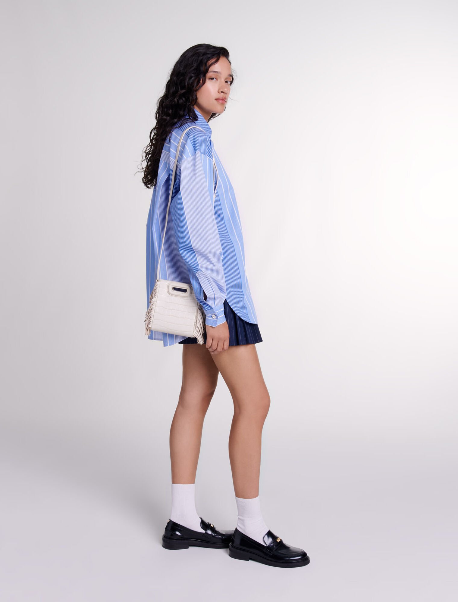 Gestreiftes Patchwork-Hemd 