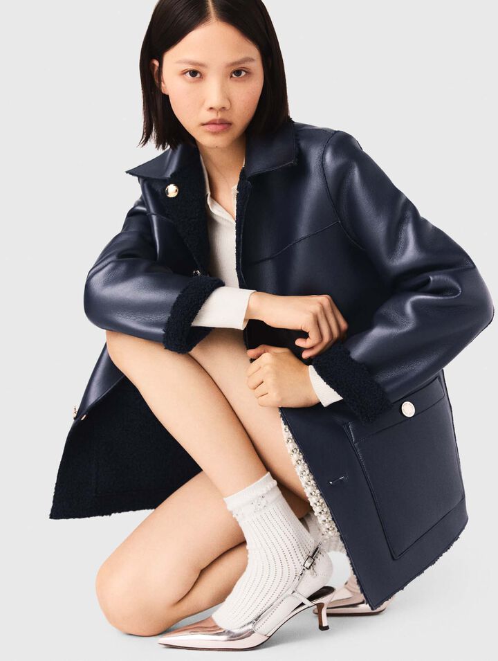 Wendbare Kunstlammfelljacke