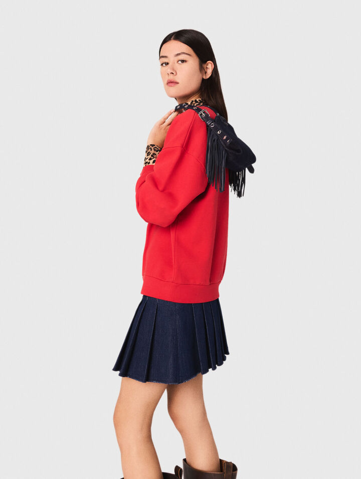 Sweatshirt mit Schriftzug PARIS NY