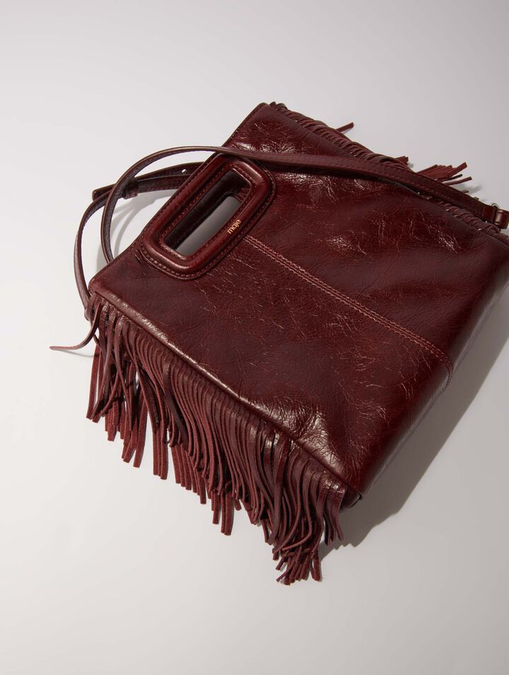 Tasche M aus Craqulé-Leder