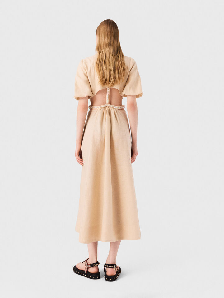 Langes Leinenkleid