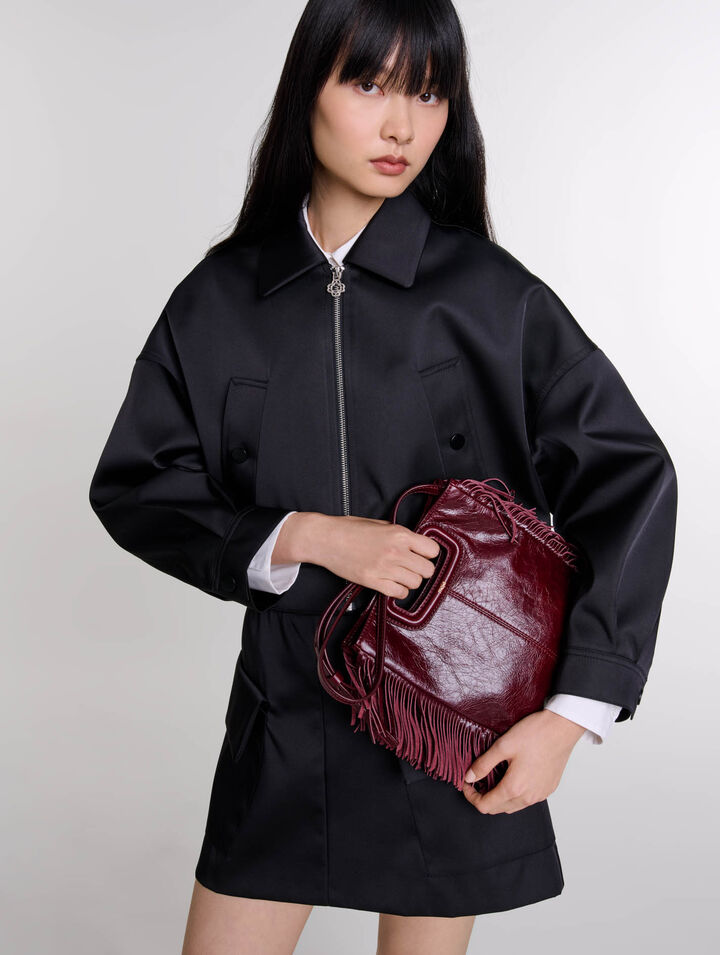 Tasche M aus Craqulé-Leder