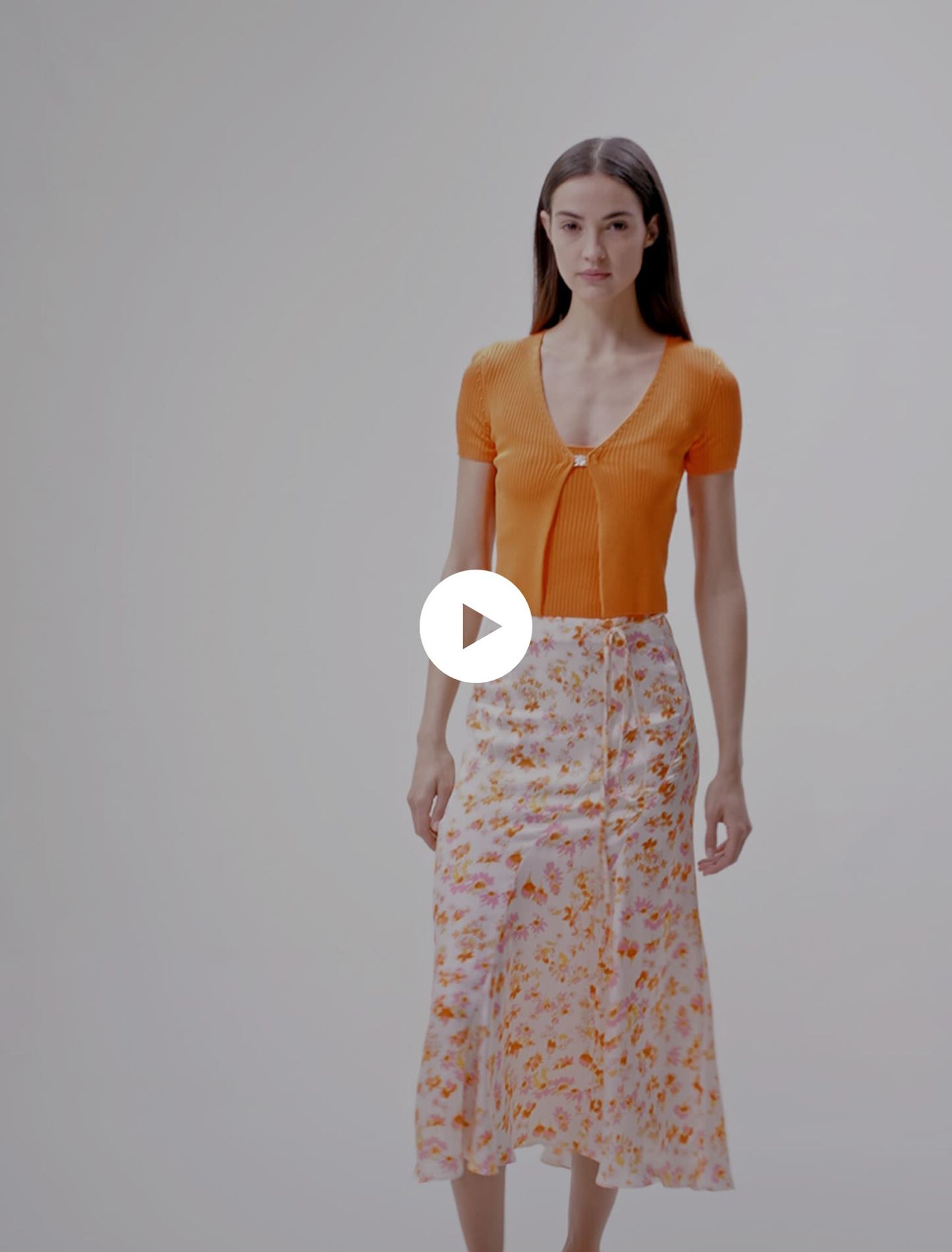 Twinset aus Rippstrick
