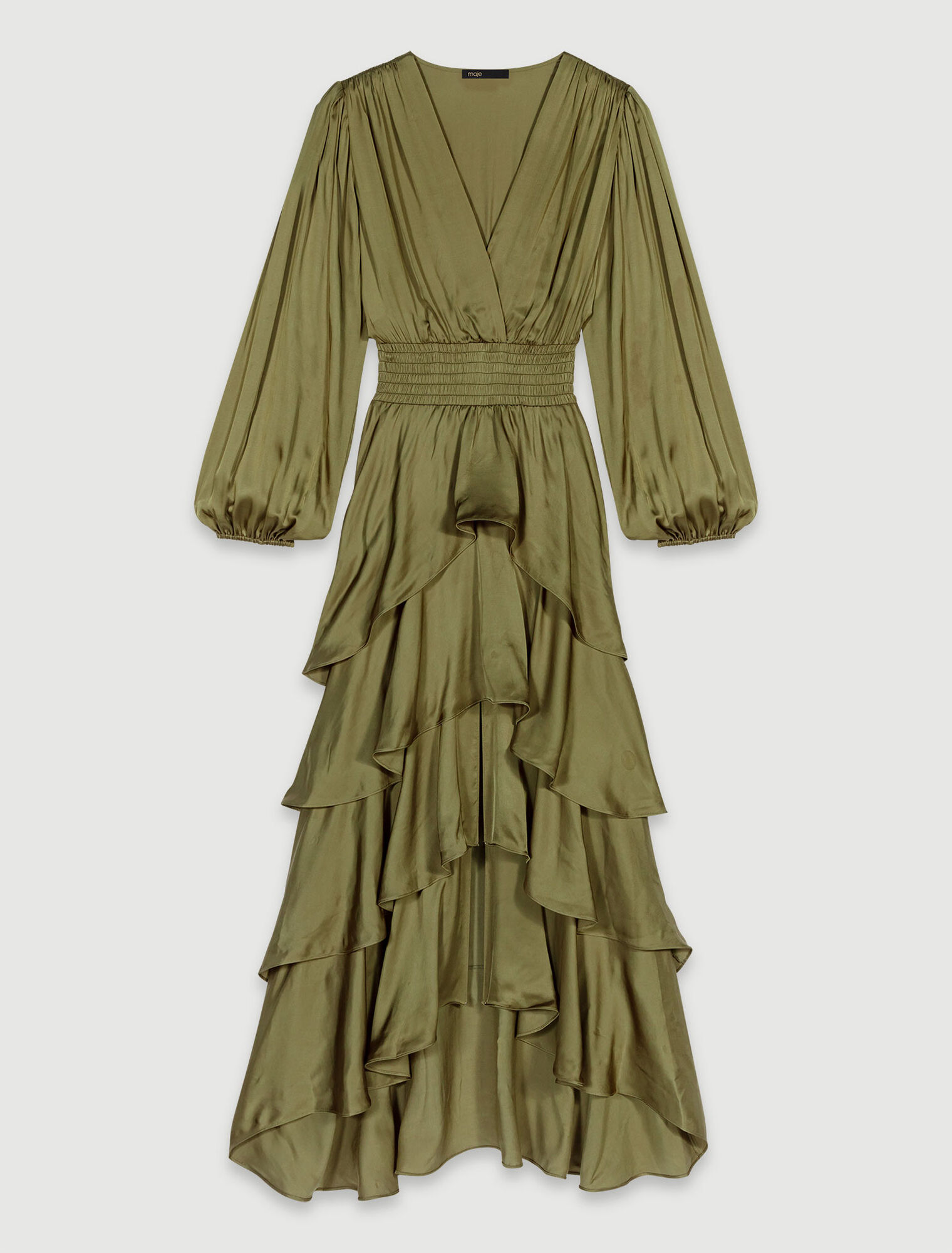 Langes Kleid mit Volants