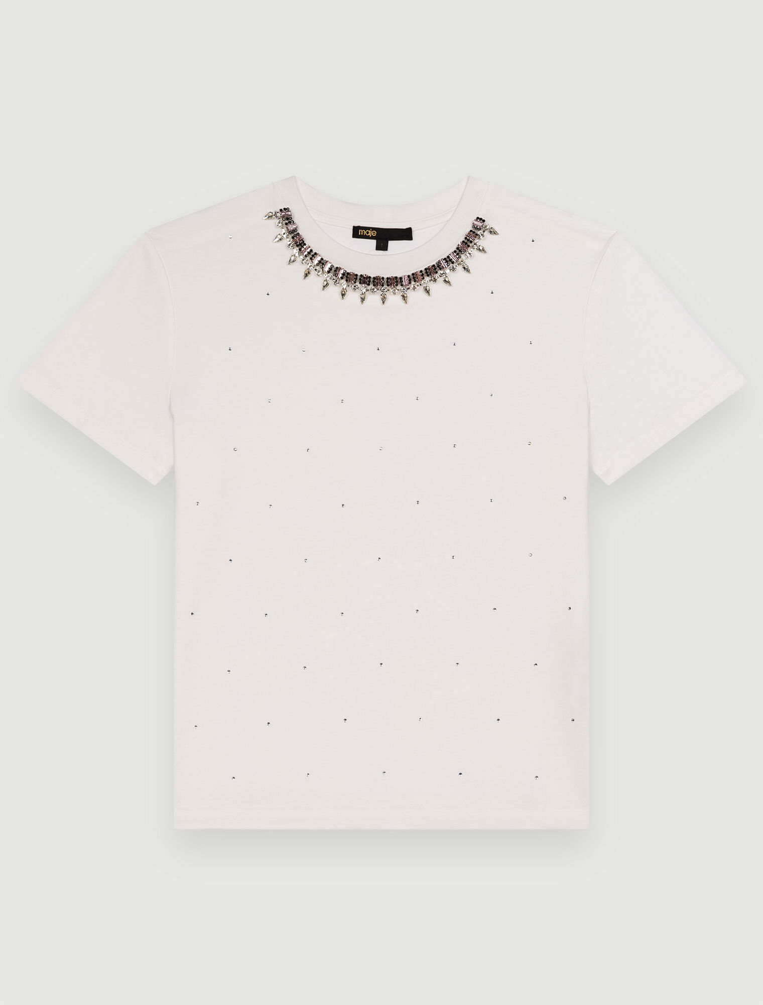 T-Shirt aus Jersey mit Strass