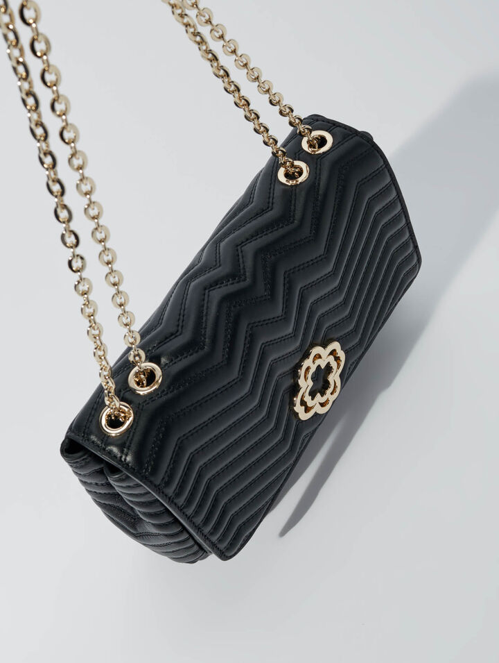 Lederhandtasche mit Kette