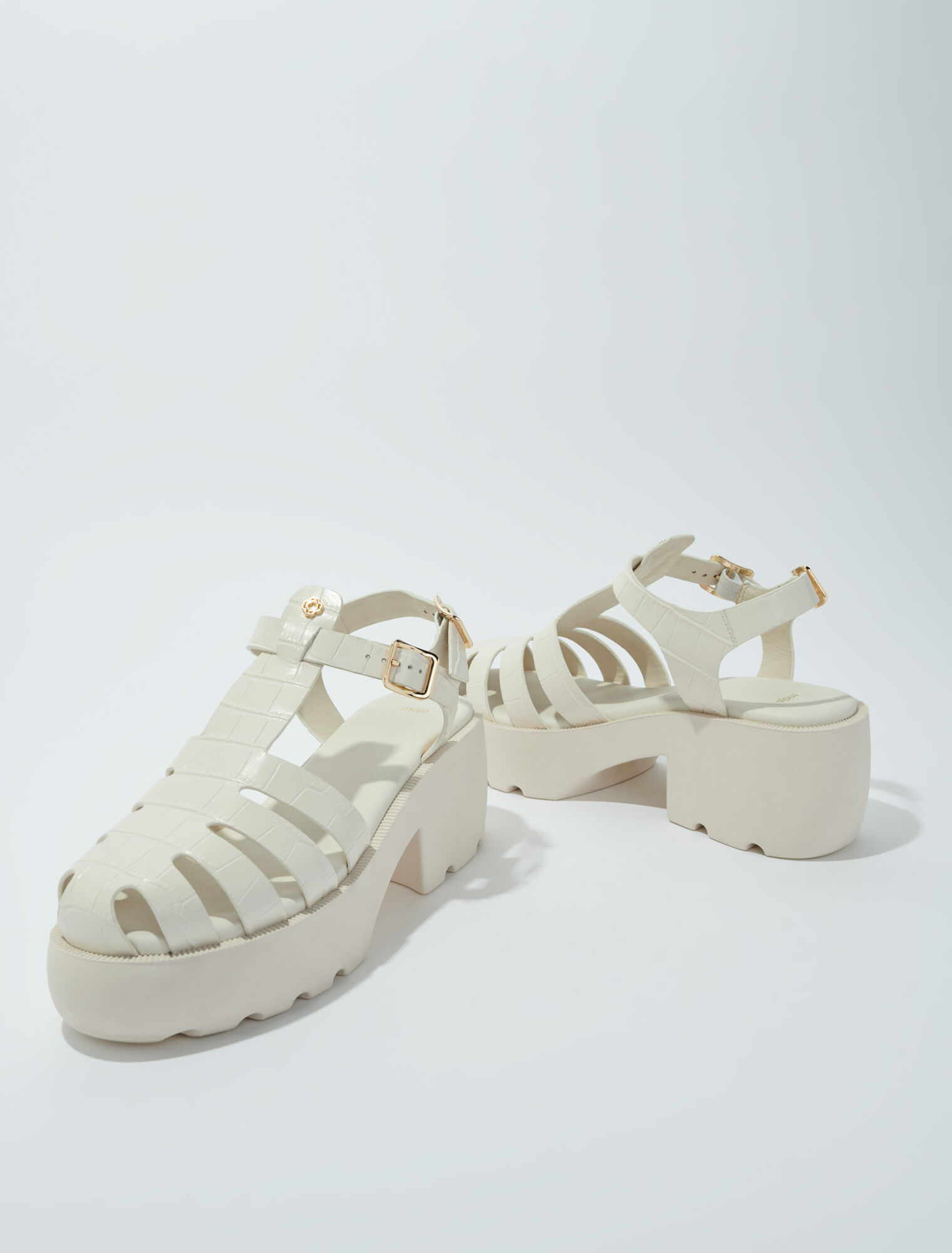 Profilierte Ledersandalen