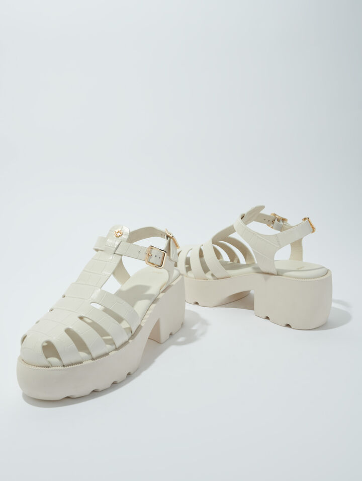Profilierte Ledersandalen