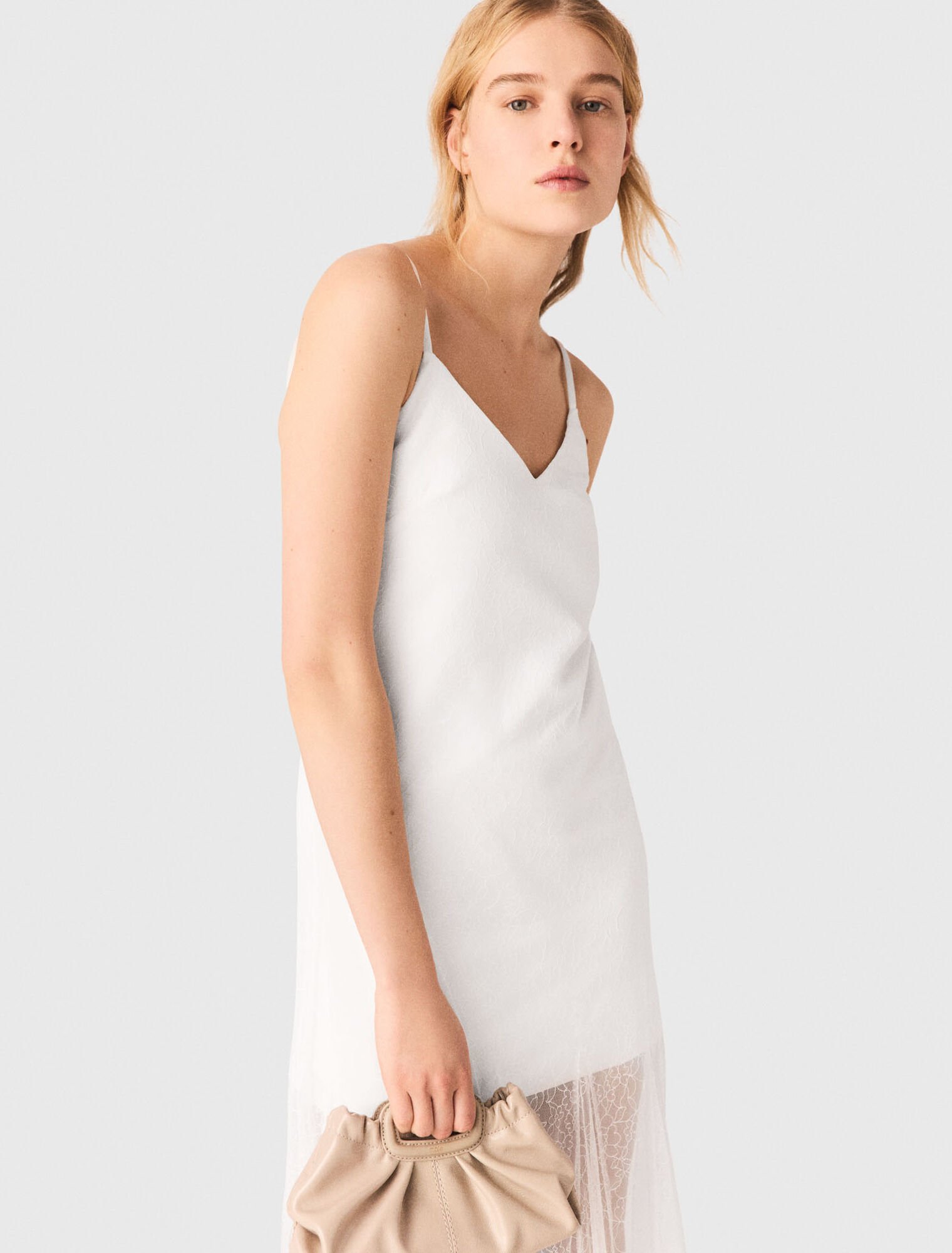 Taftkleid mit Spitze