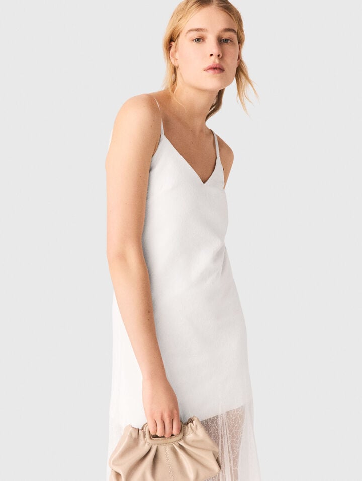 Taftkleid mit Spitze