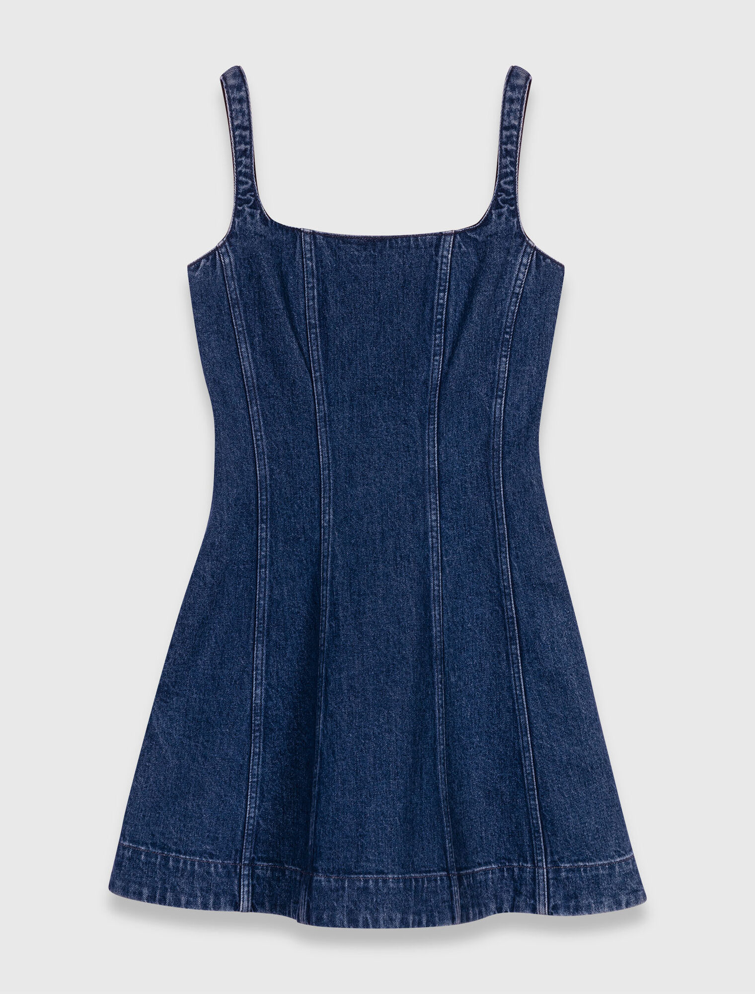 Kurzes Babydoll-Kleid aus Denim