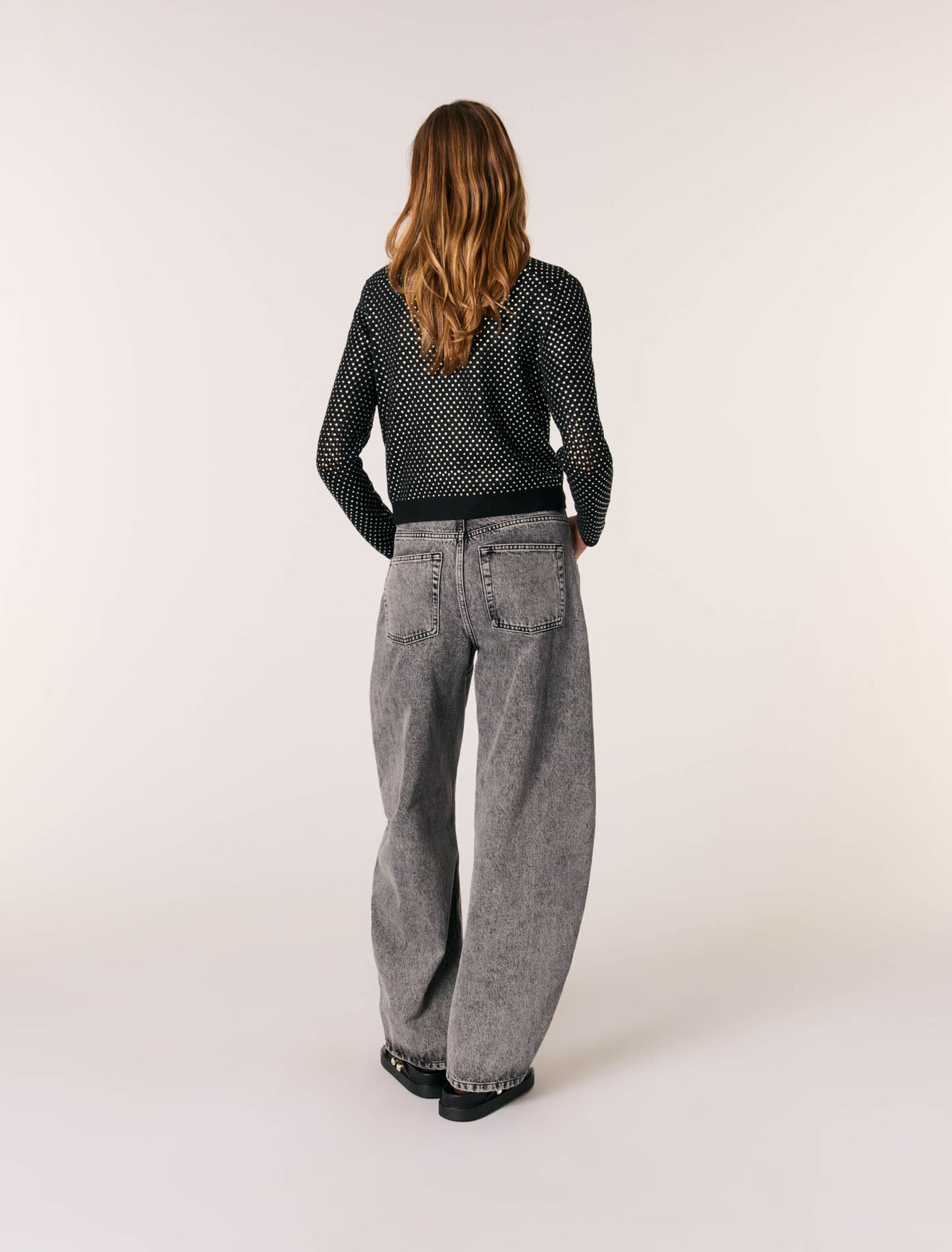 Cardigan mit Strass-Verzierung