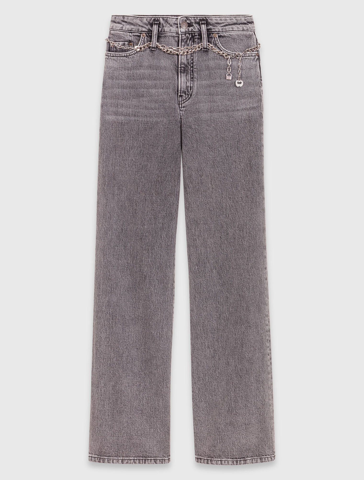 Weite Jeans mit Ketteng&uuml;rtel