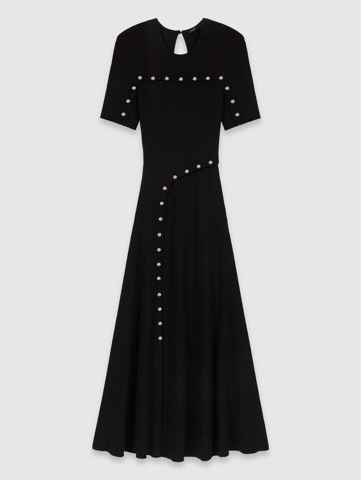Langes Strickkleid