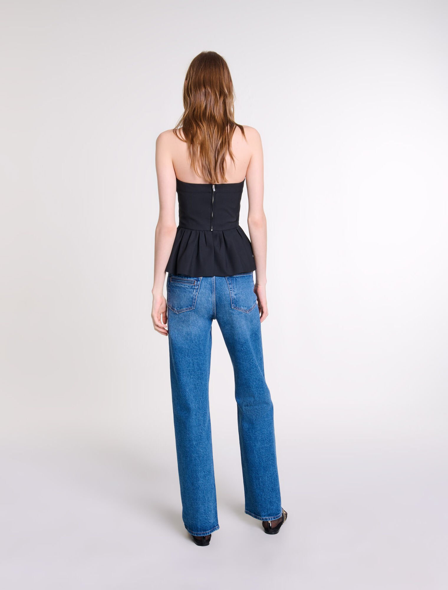 Bustier-Top mit Schößchen