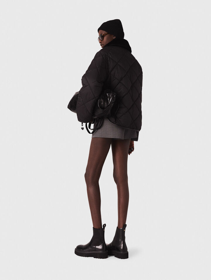 Wende-Daunenjacke mit Pailletten