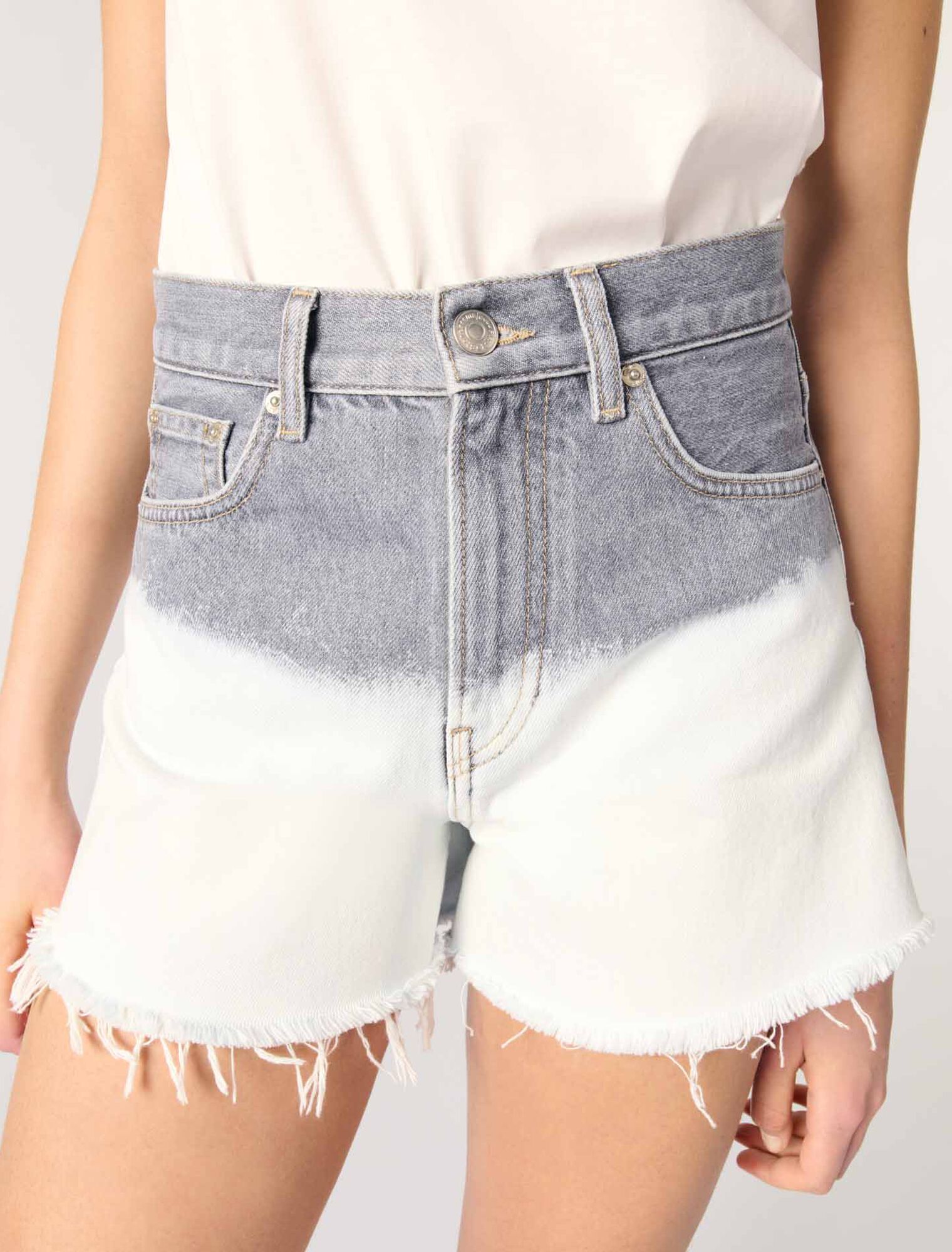 Batik-Shorts aus Denim