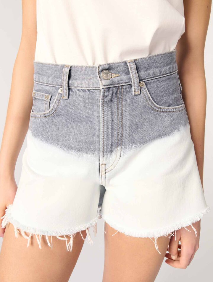 Batik-Shorts aus Denim