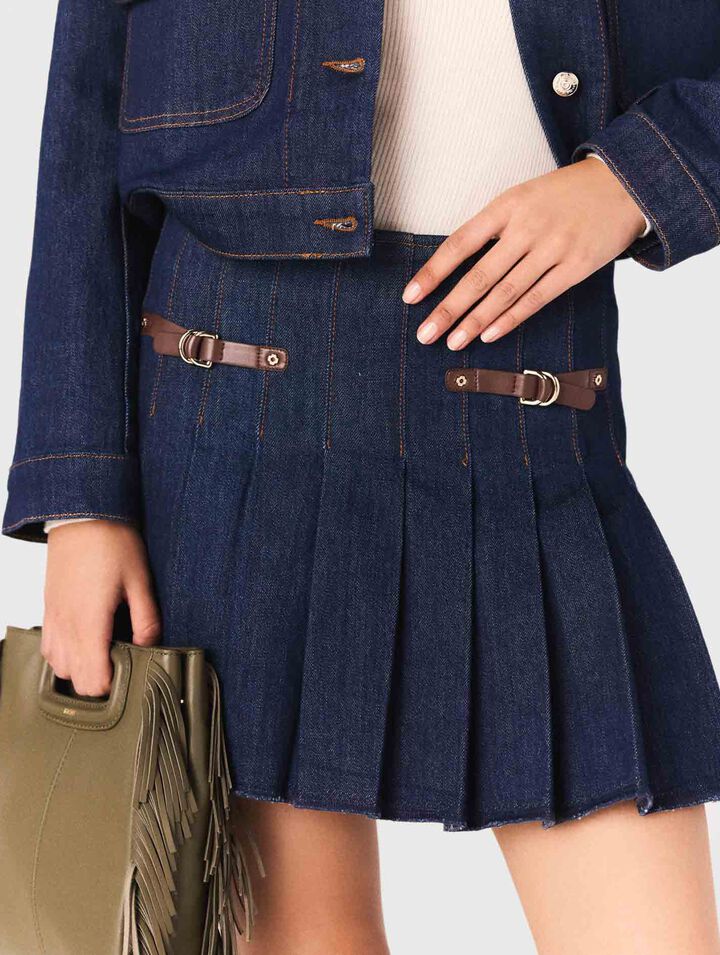 Kurzer Jeansrock mit Futter