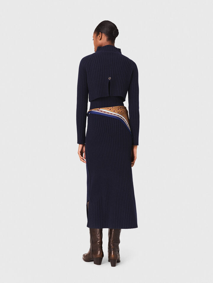 Strickkleid mit abnehmbarem Pulli