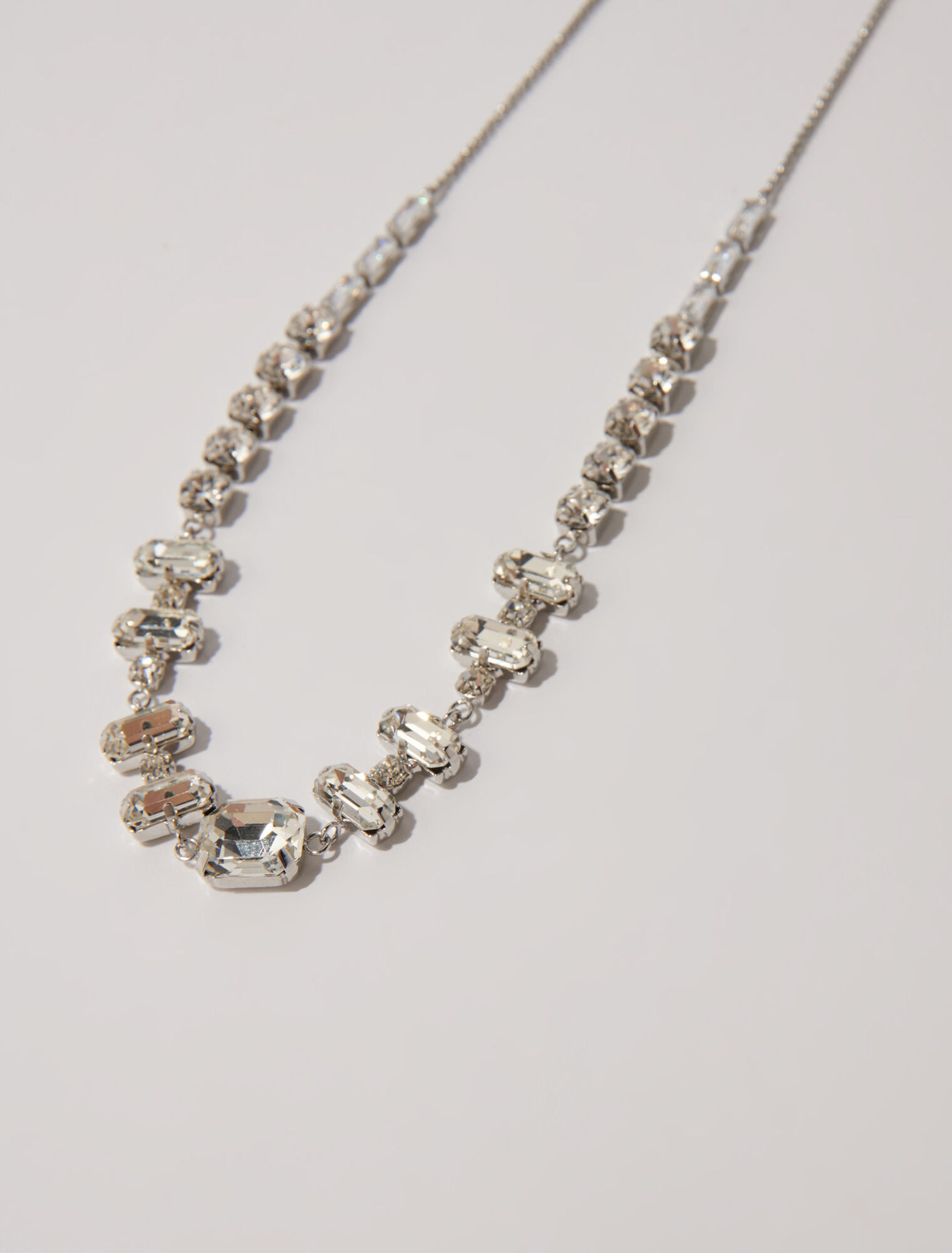 Silber Choker-Halskette mit Strass