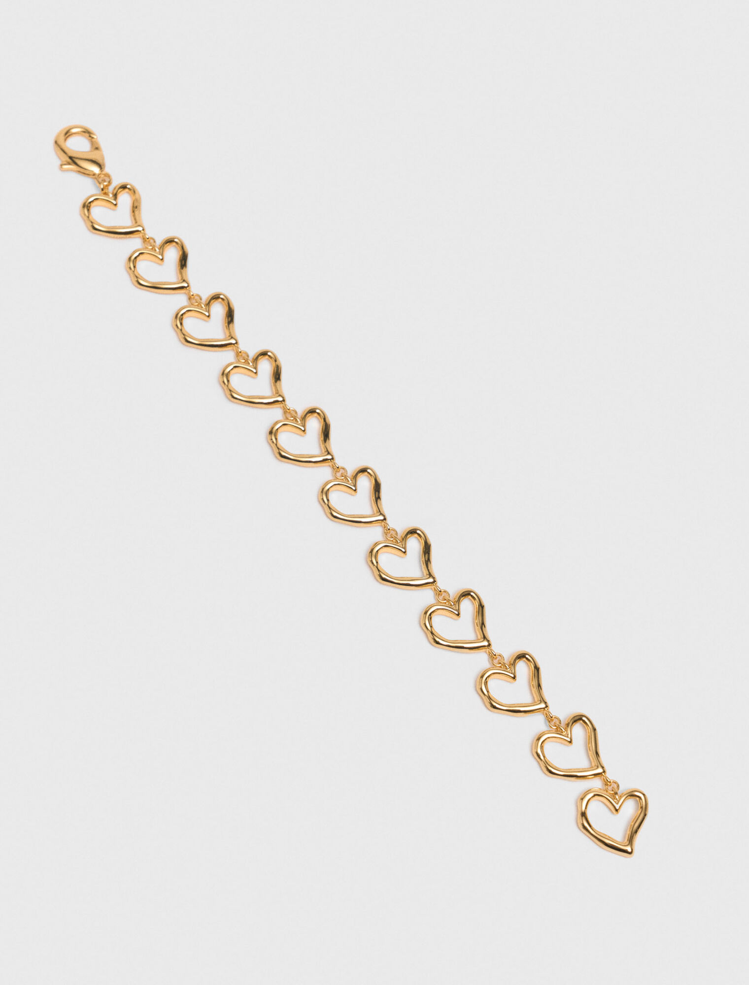 Goldener Herzarmband aus Messing